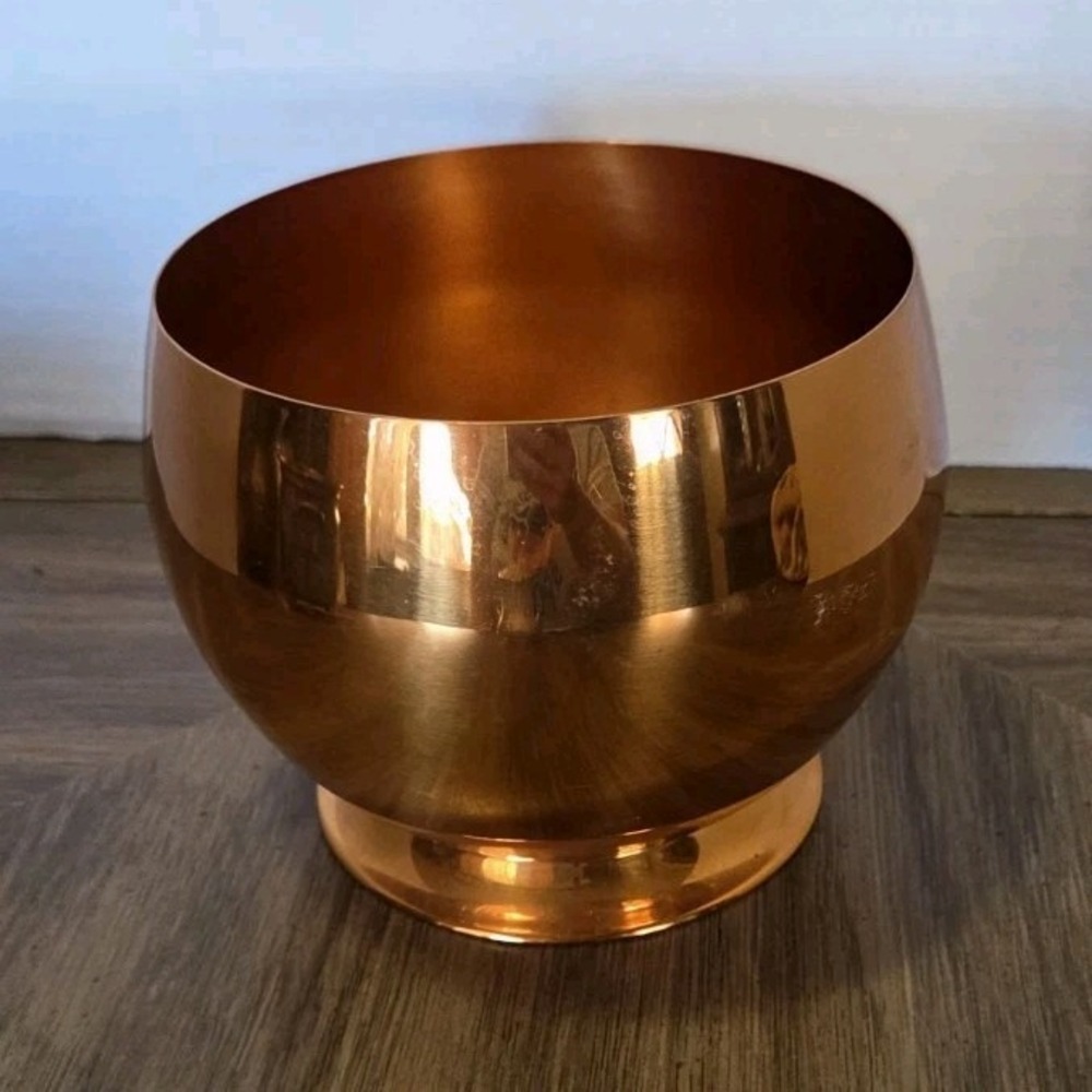Coppercraft Guild 1970s Vintage Copper Cauldron Pot Bowl Planter Spitoon Urn